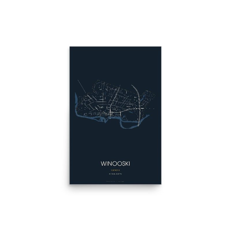 Winooski Street Map Poster · Midnight