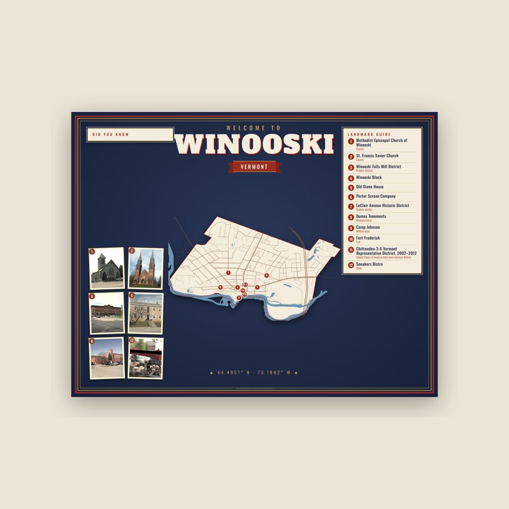 Winooski Map Placemat