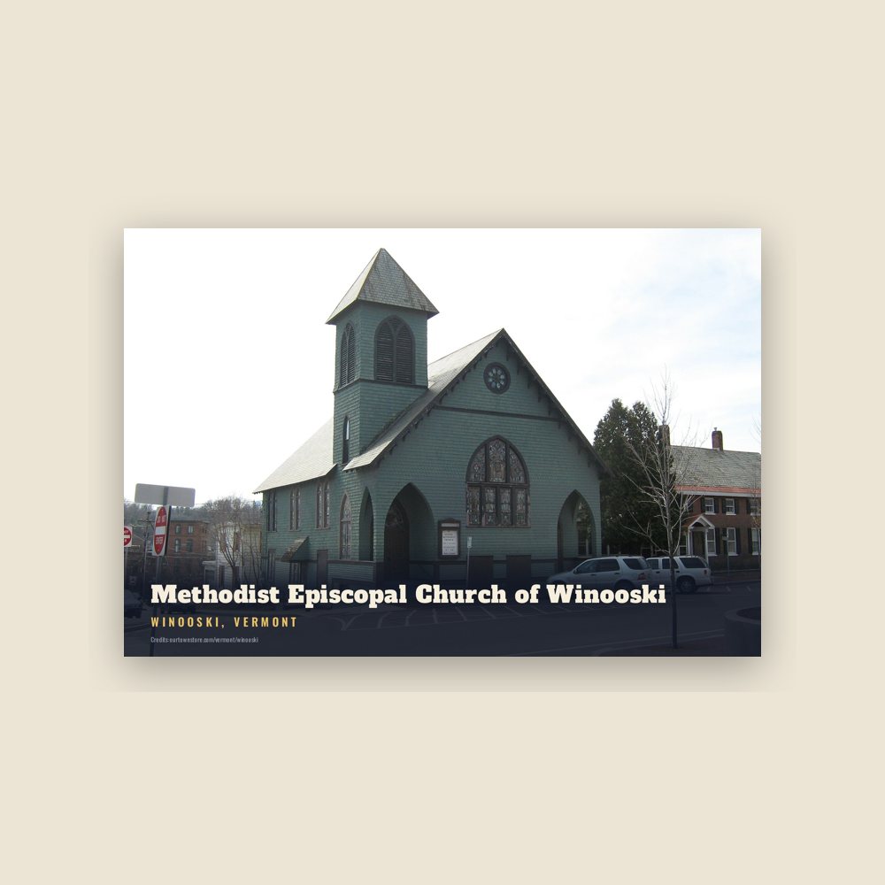 Winooski Methodist Episcopal Church of Winooski Postcard