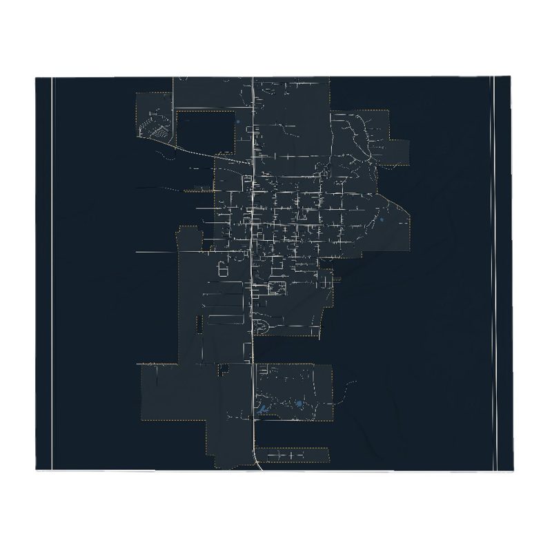 Afton Street Map Throw Blanket