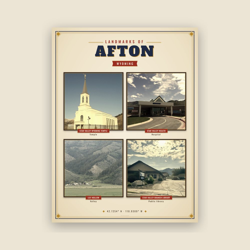 Afton Landmarks Photo Poster