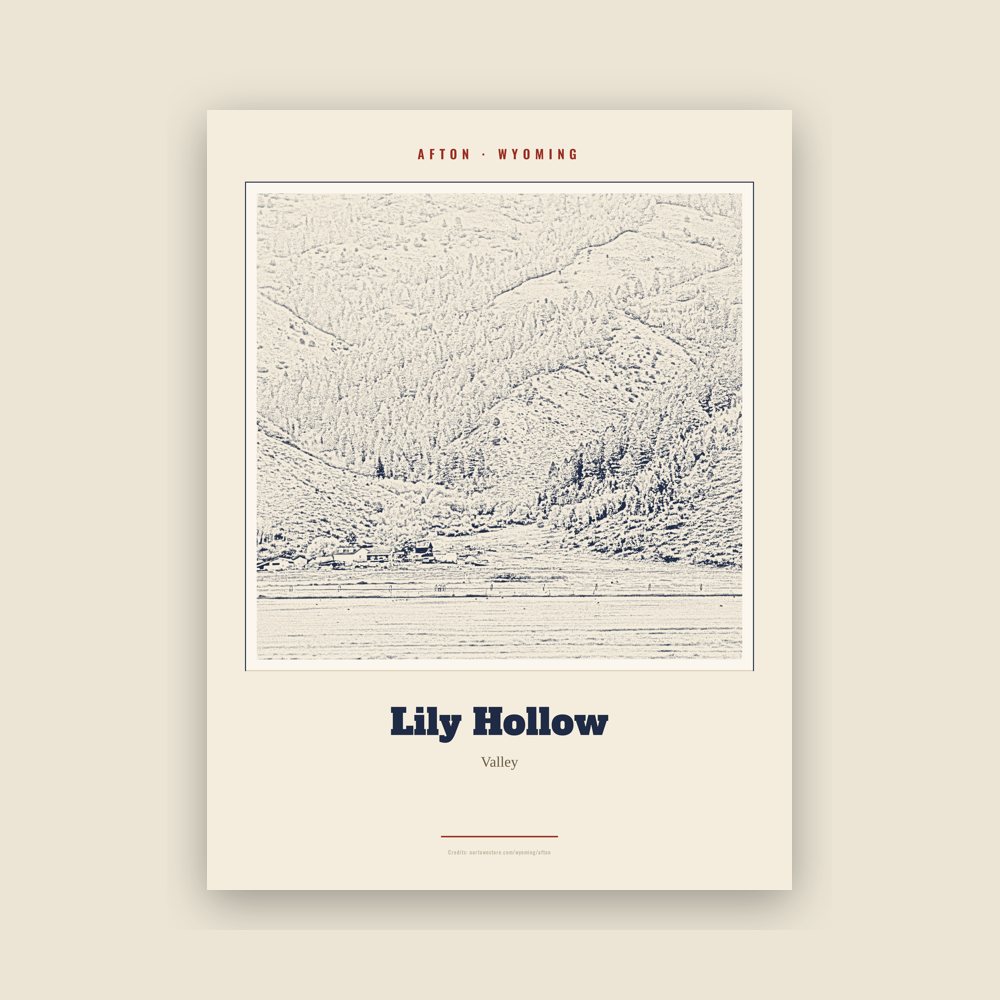 Afton Lily Hollow Landmark Print