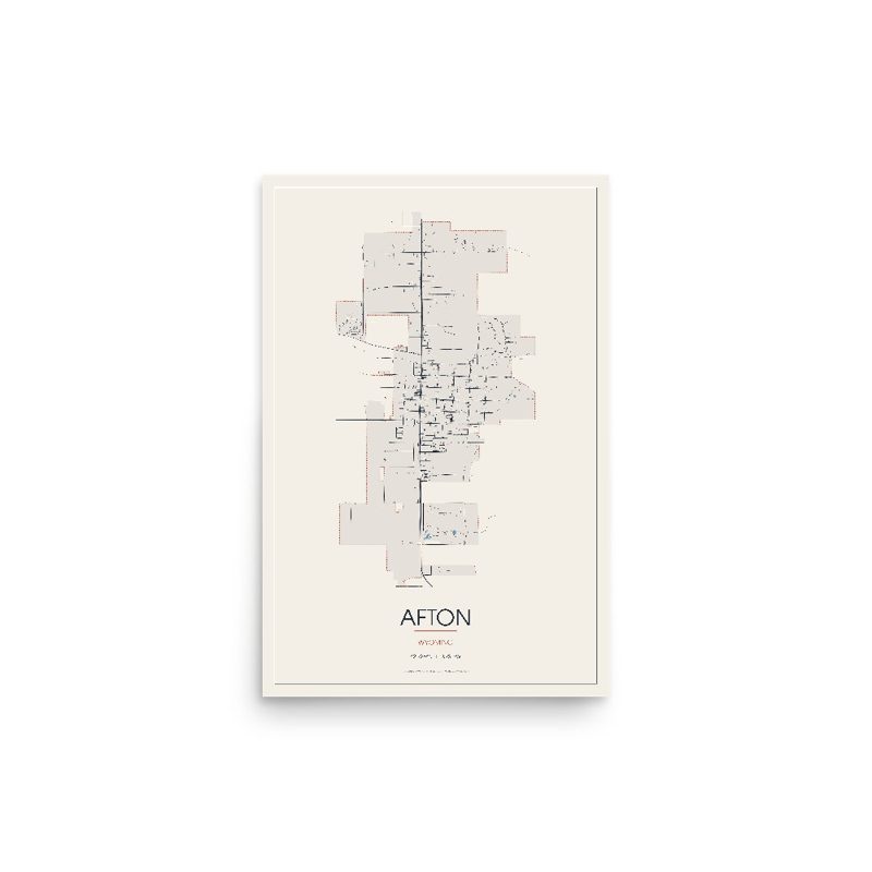Afton Street Map Poster · Linen
