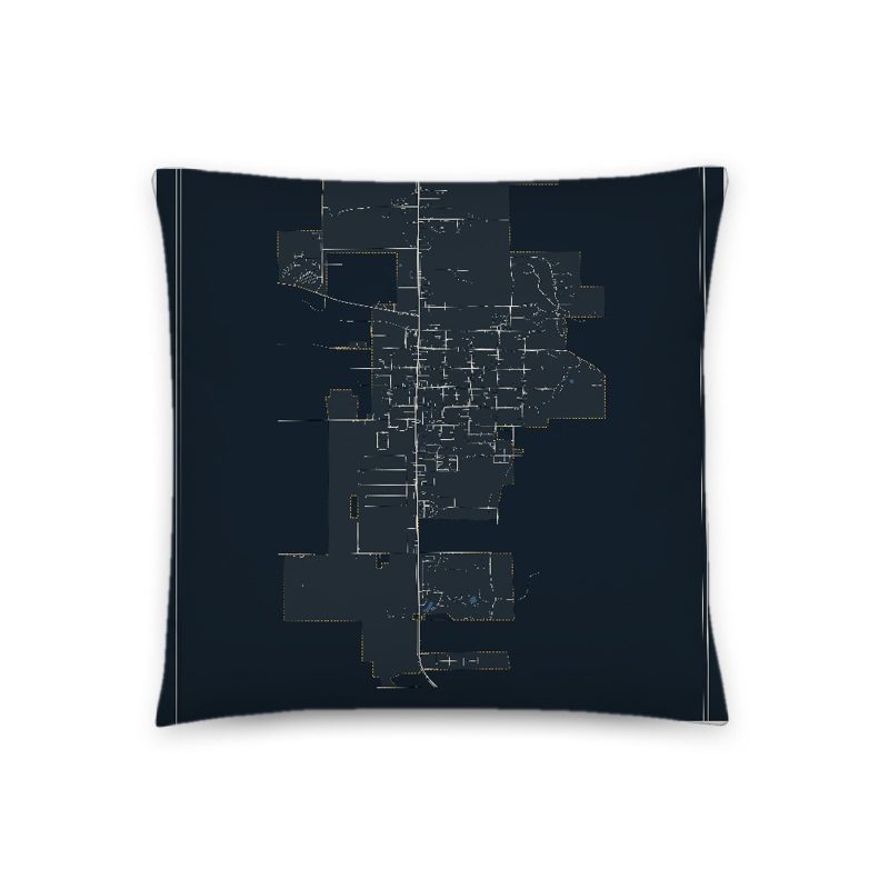 Afton Map Throw Pillow