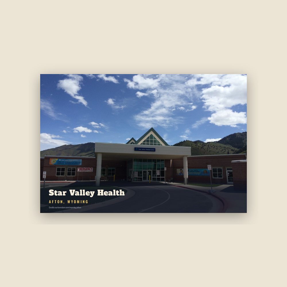 Afton Star Valley Health Postcard