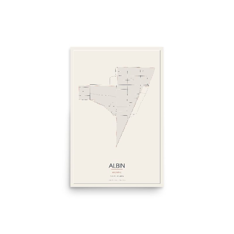 Albin Street Map Poster · Linen
