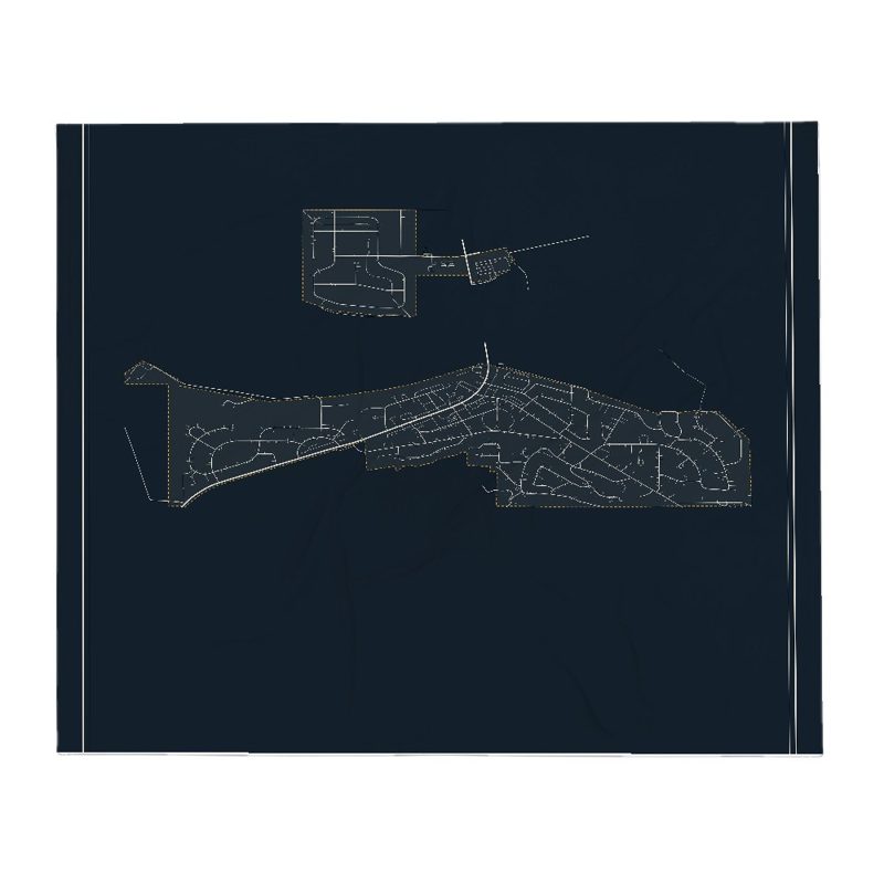 Alpine Street Map Throw Blanket