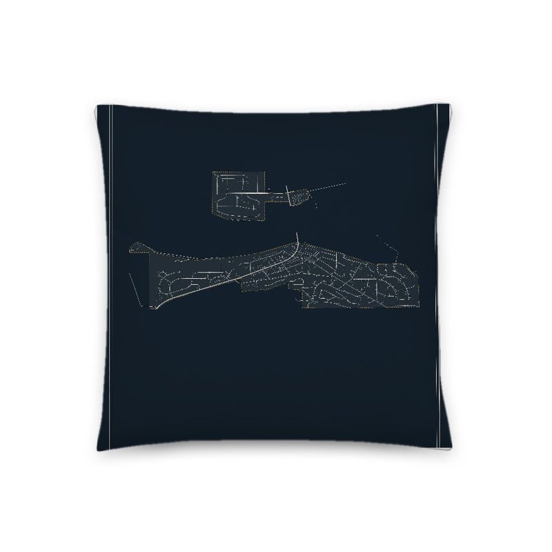 Alpine Map Throw Pillow