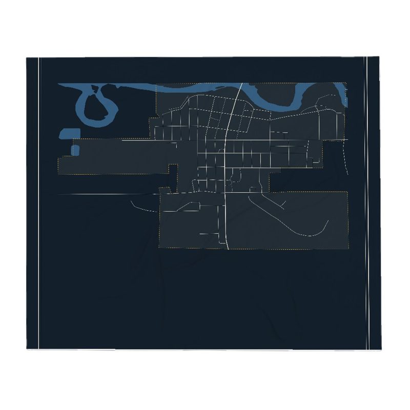 Baggs Street Map Throw Blanket