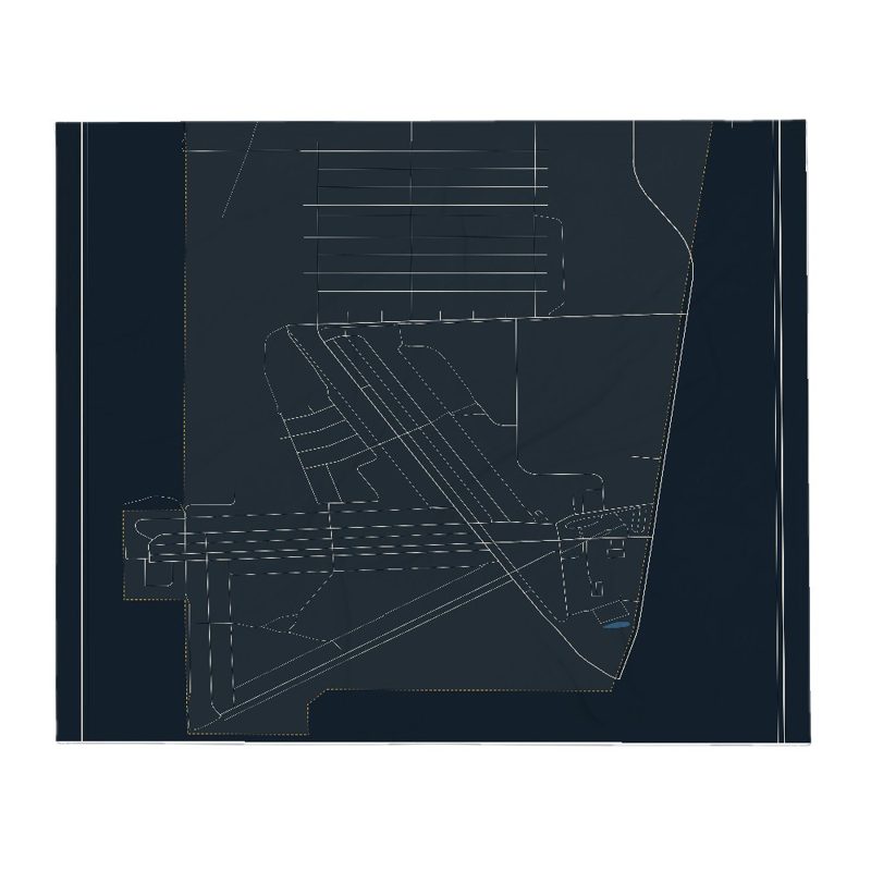 Bar Nunn Street Map Throw Blanket