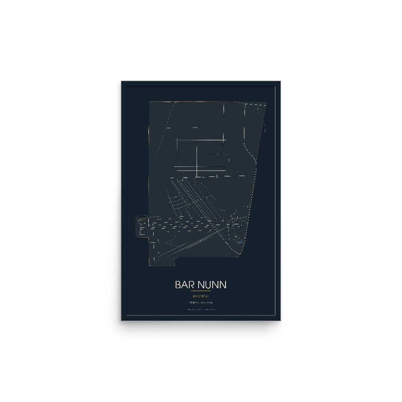 Bar Nunn Street Map Poster · Midnight