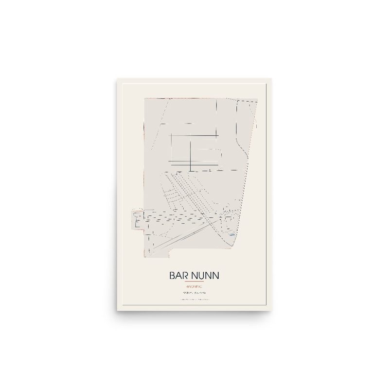 Bar Nunn Street Map Poster · Linen
