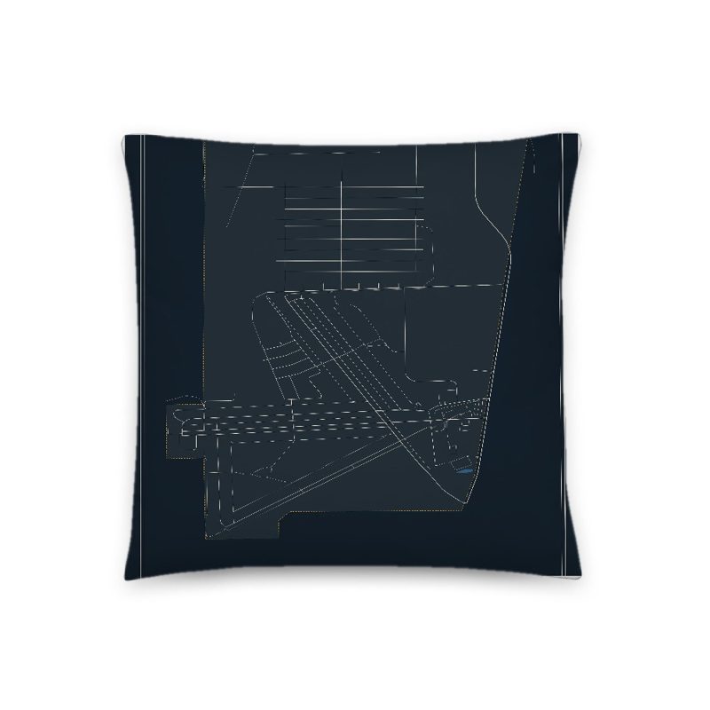 Bar Nunn Map Throw Pillow