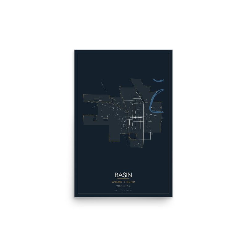 Basin Street Map Poster · Midnight