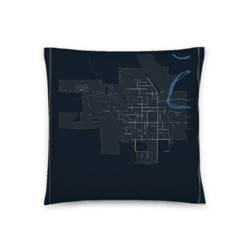 Basin Map Throw Pillow