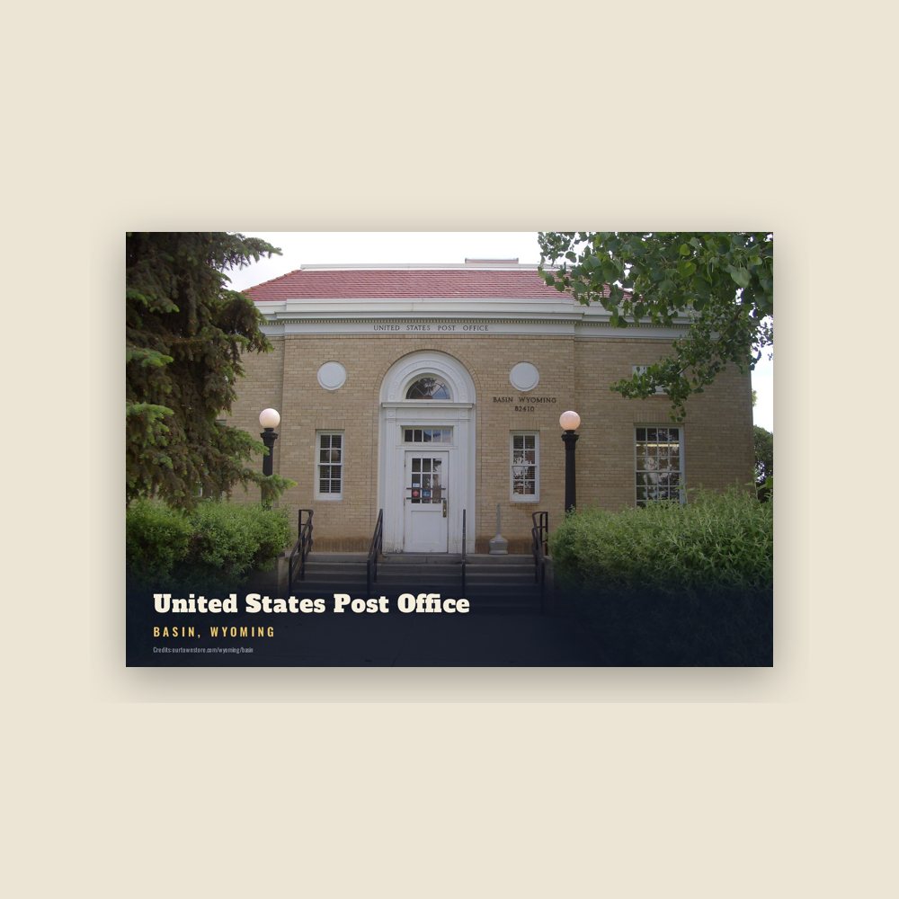Basin United States Post Office Postcard