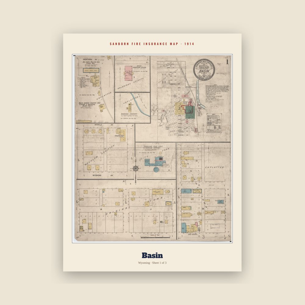 Basin Sanborn Map Print