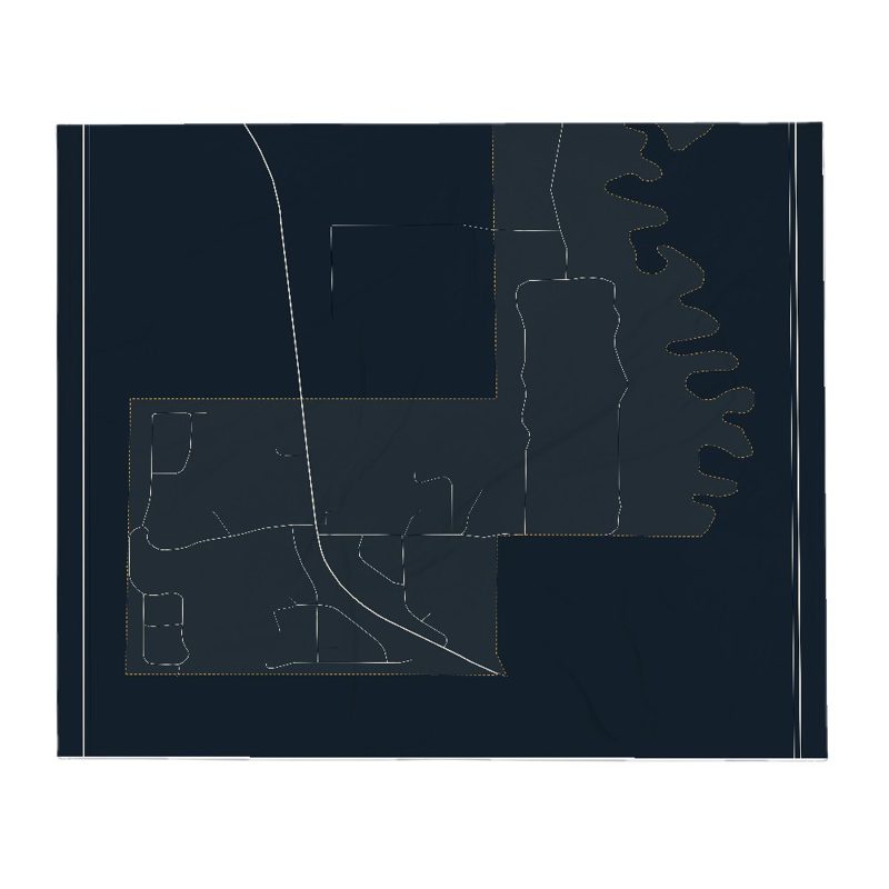 Bear River Street Map Throw Blanket