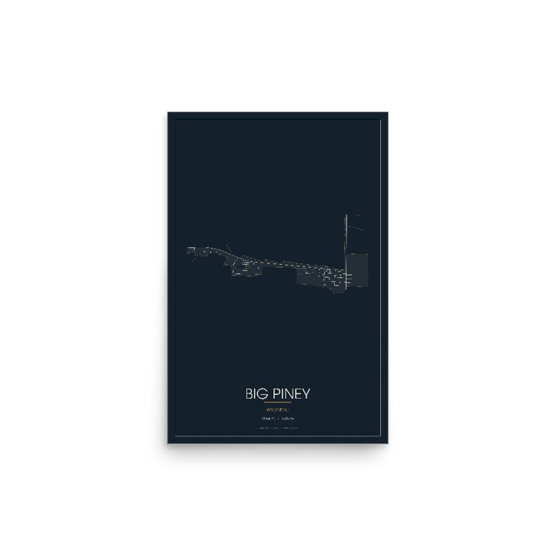 Big Piney Street Map Poster · Midnight