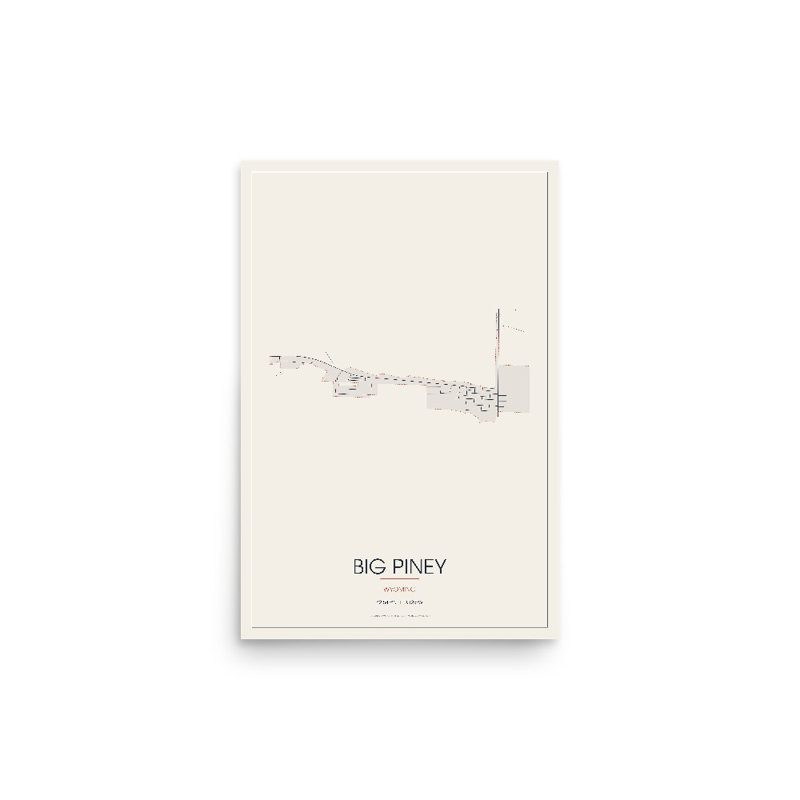Big Piney Street Map Poster · Linen