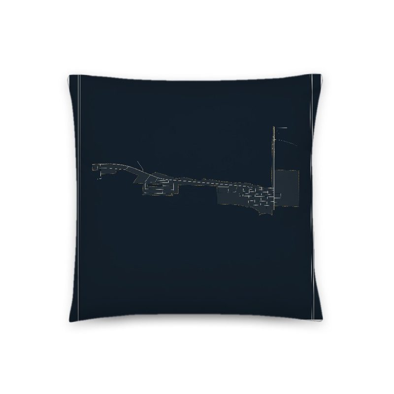 Big Piney Map Throw Pillow