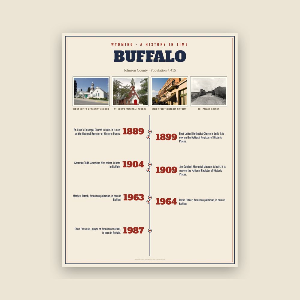 Buffalo History Timeline Poster