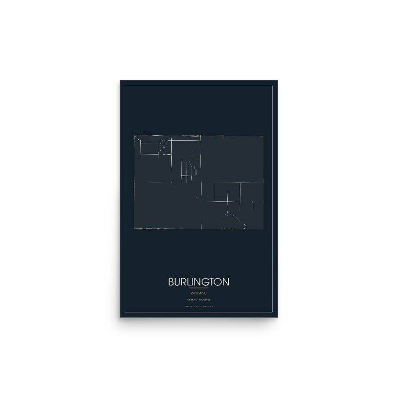 Burlington Street Map Poster · Midnight