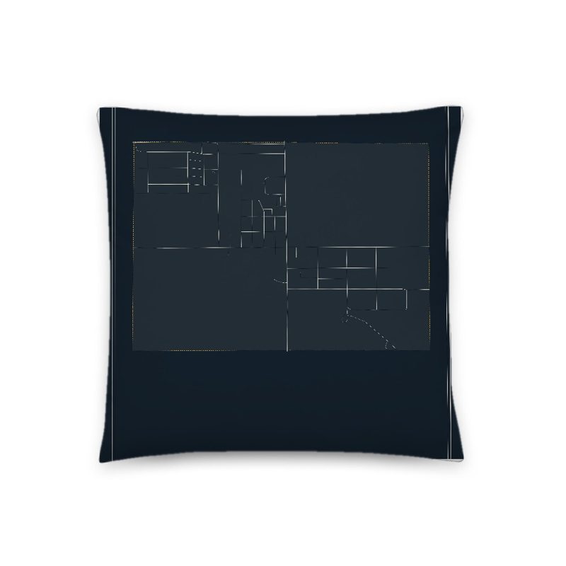 Burlington Map Throw Pillow