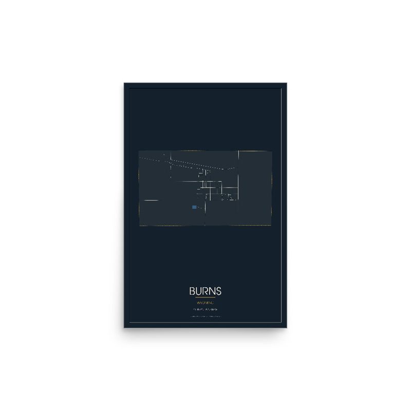Burns Street Map Poster · Midnight