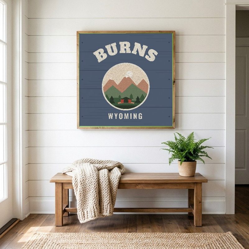 Burns Hometown Wood Sign