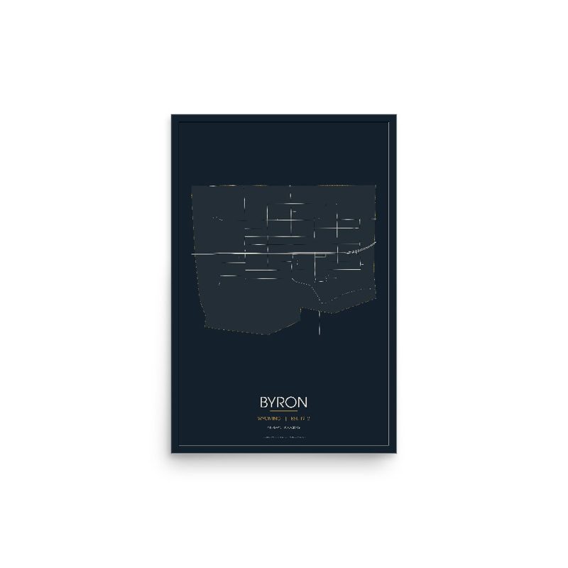 Byron Street Map Poster · Midnight