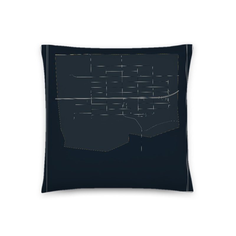Byron Map Throw Pillow