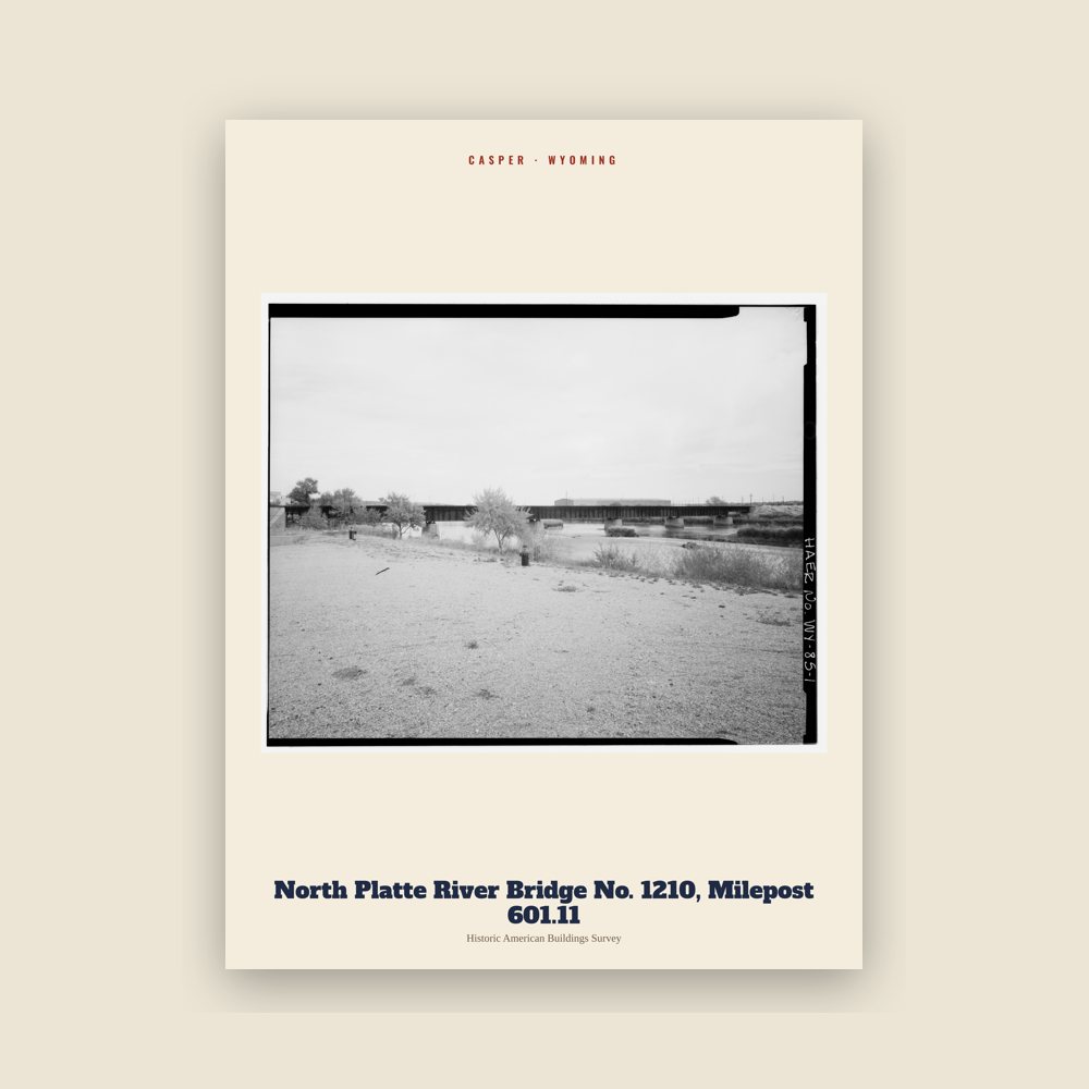 Casper North Platte River Bridge No. 1210, Milepost 601.11 Archive Print