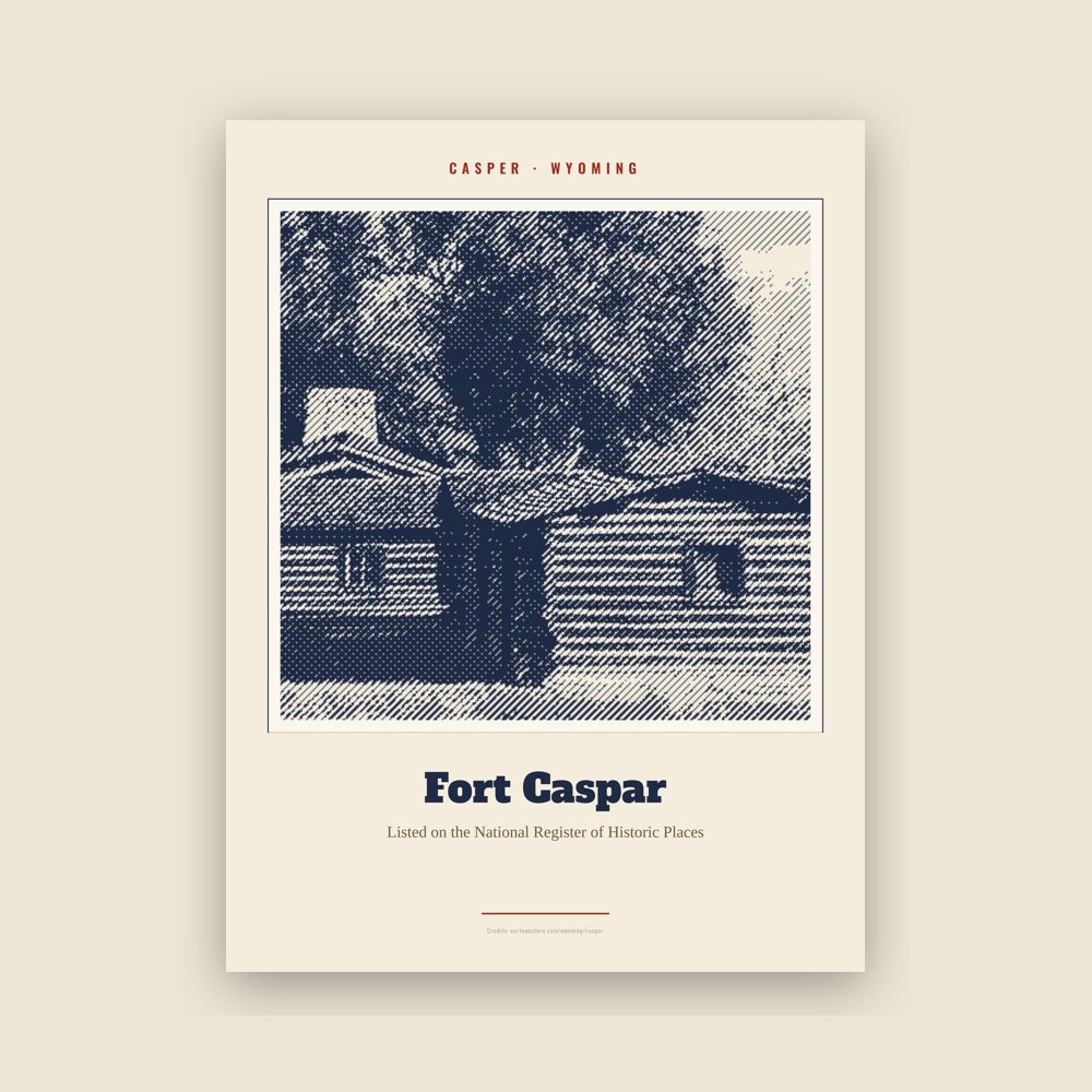 Casper Fort Caspar Landmark Print