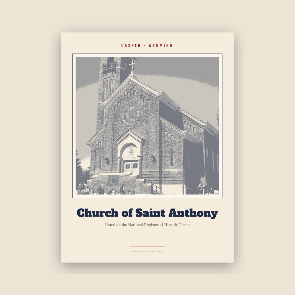 Casper Church of Saint Anthony Landmark Print