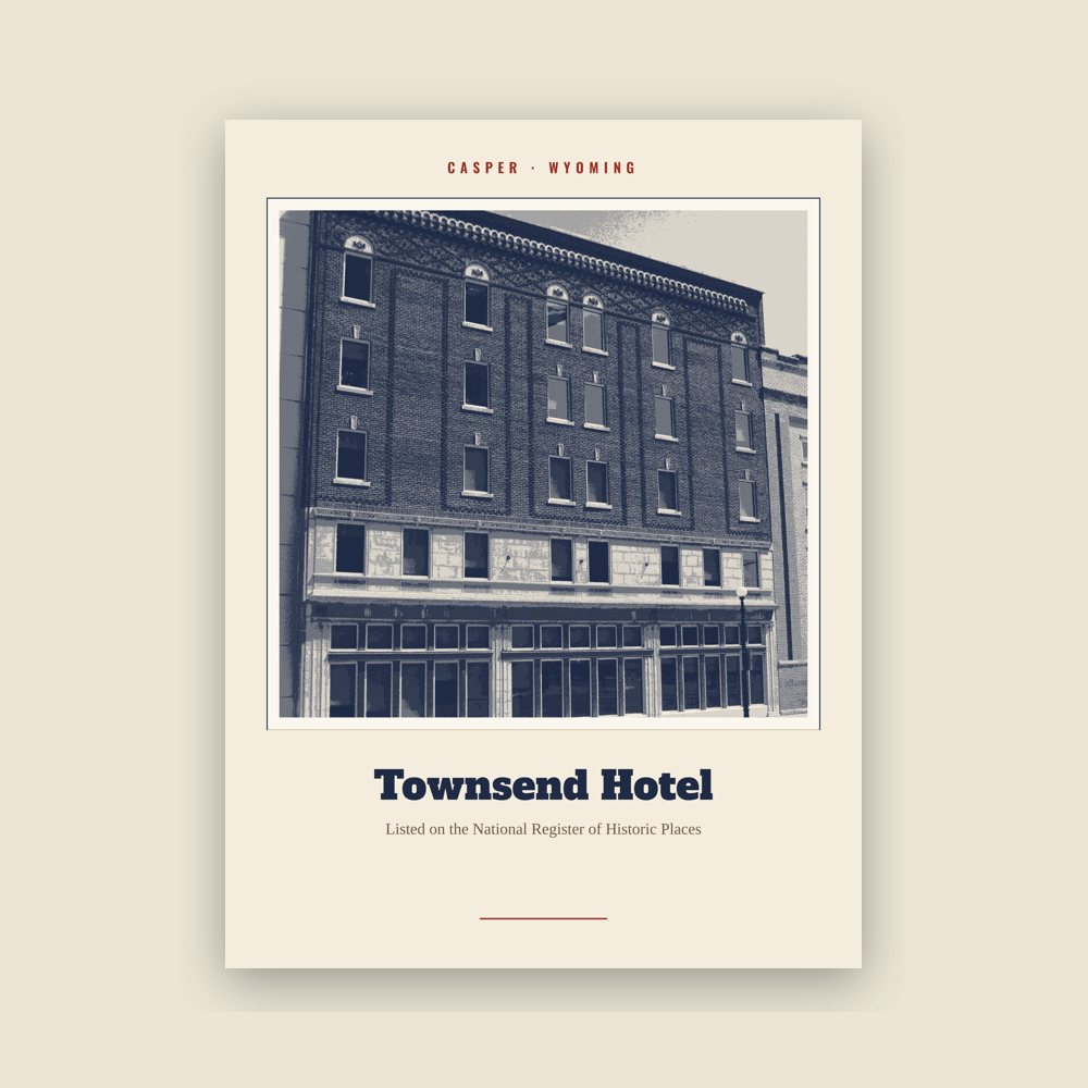 Casper Townsend Hotel Landmark Print
