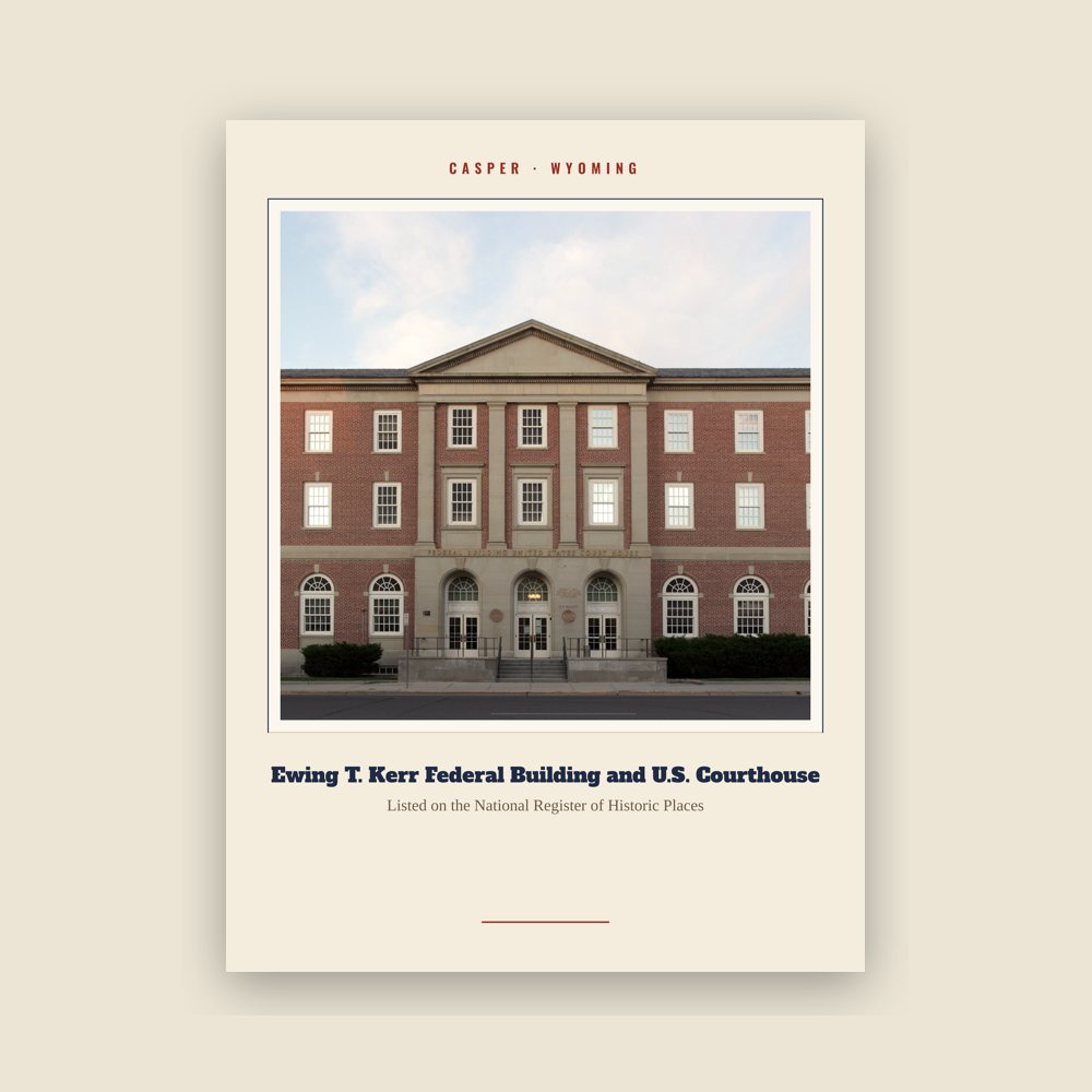 Casper Ewing T. Kerr Federal Building and U.S. Courthouse Landmark Print
