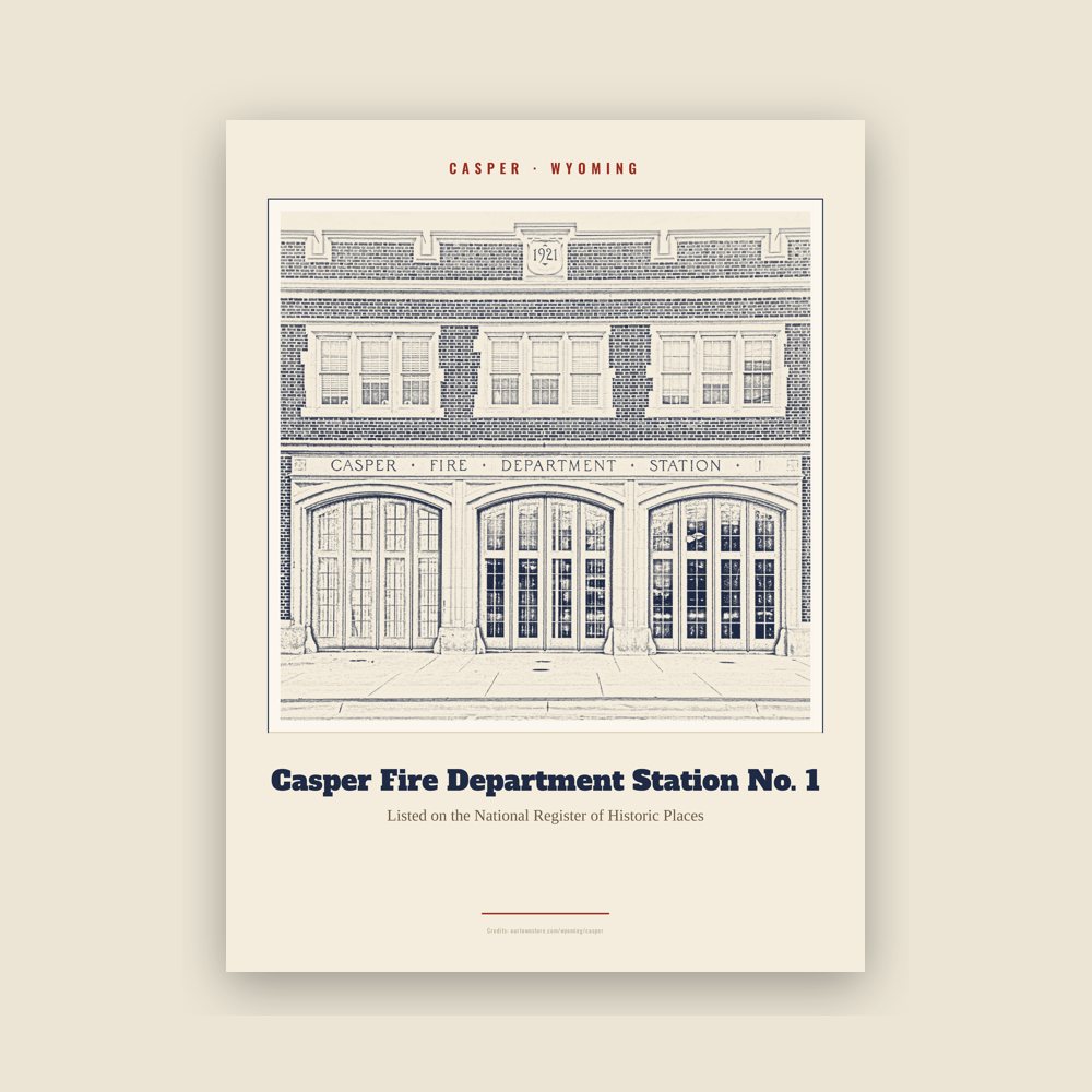 Casper Casper Fire Department Station No. 1 Landmark Print