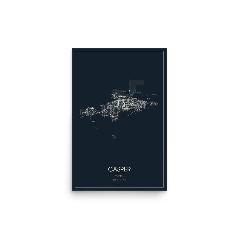Casper Street Map Poster · Midnight