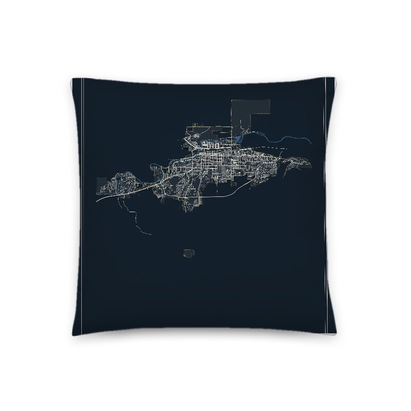 Casper Map Throw Pillow