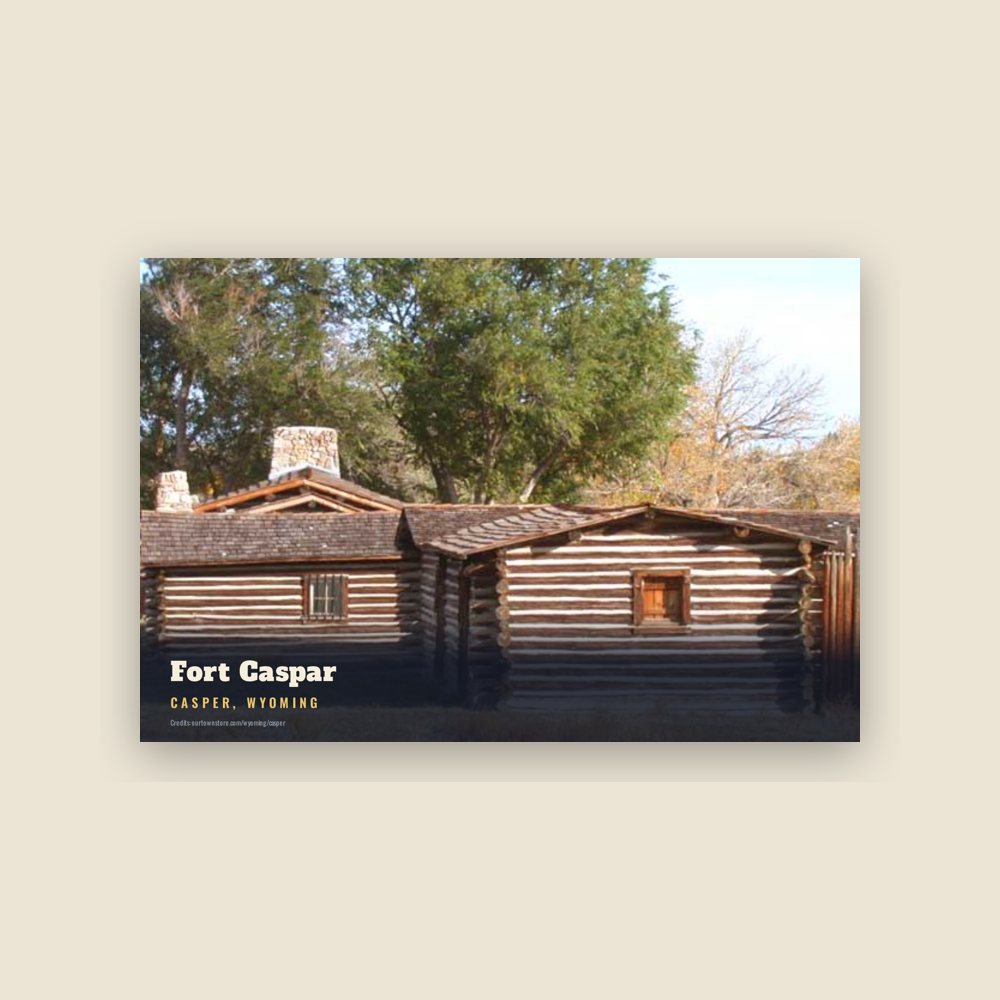 Casper Fort Caspar Postcard
