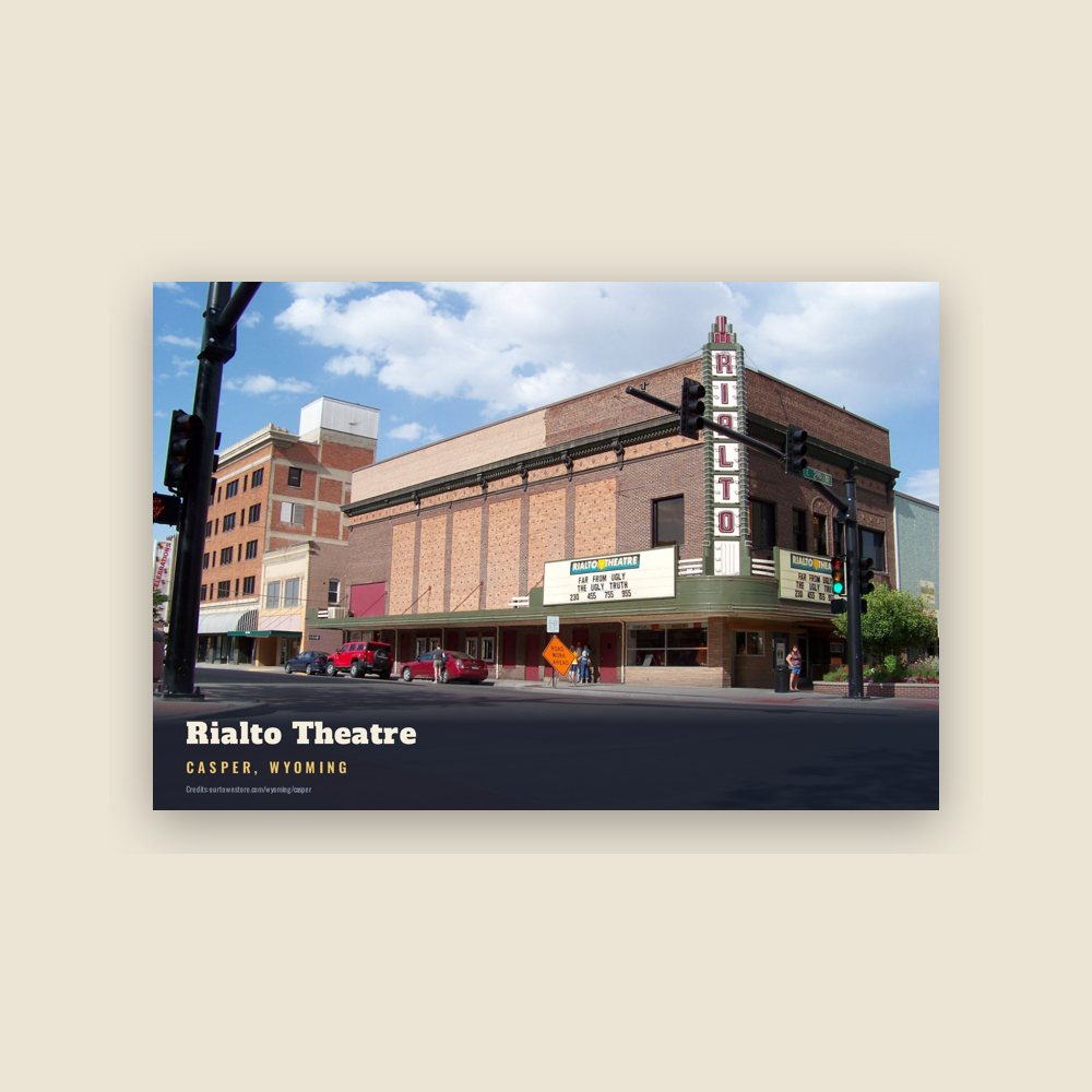 Casper Rialto Theatre Postcard