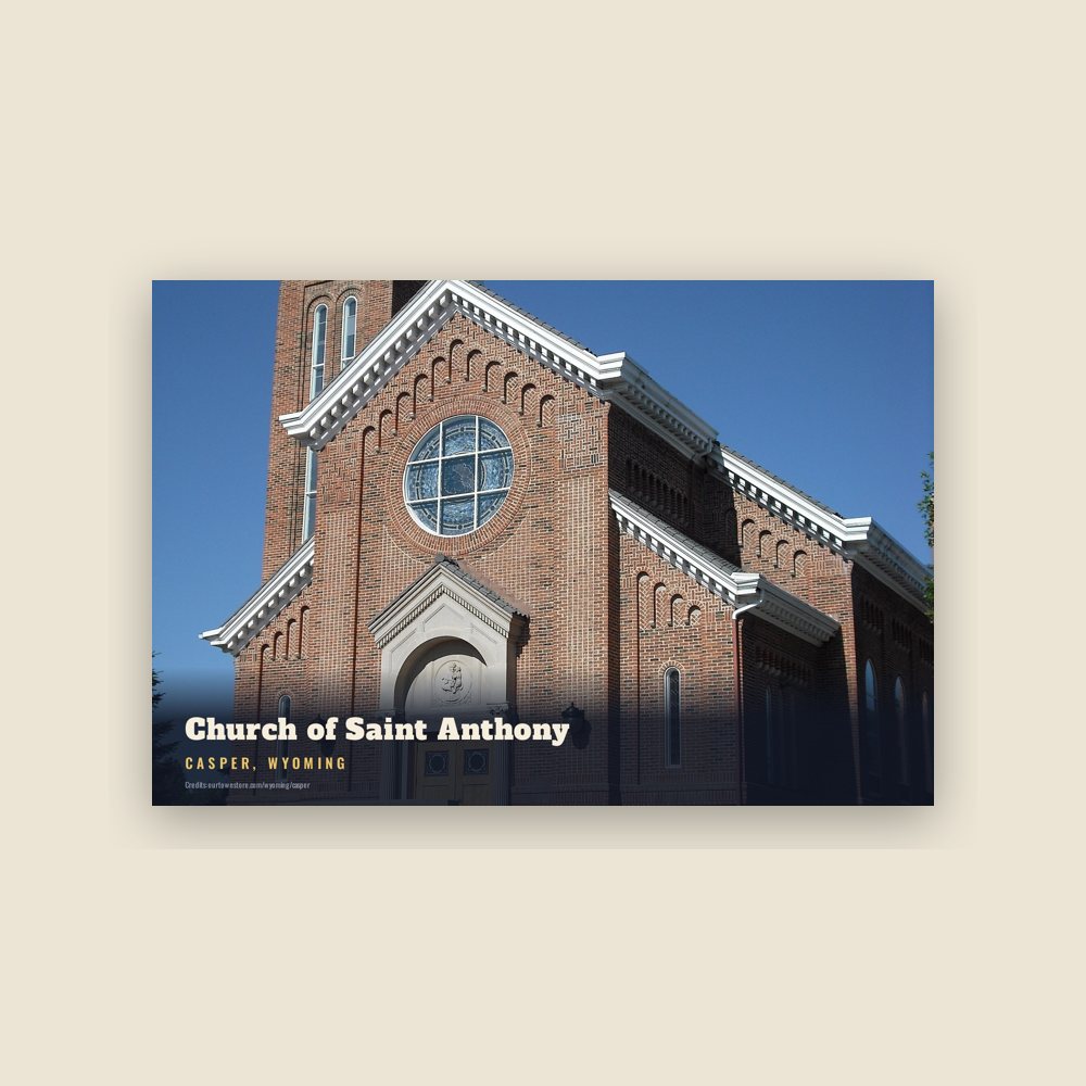 Casper Church of Saint Anthony Postcard