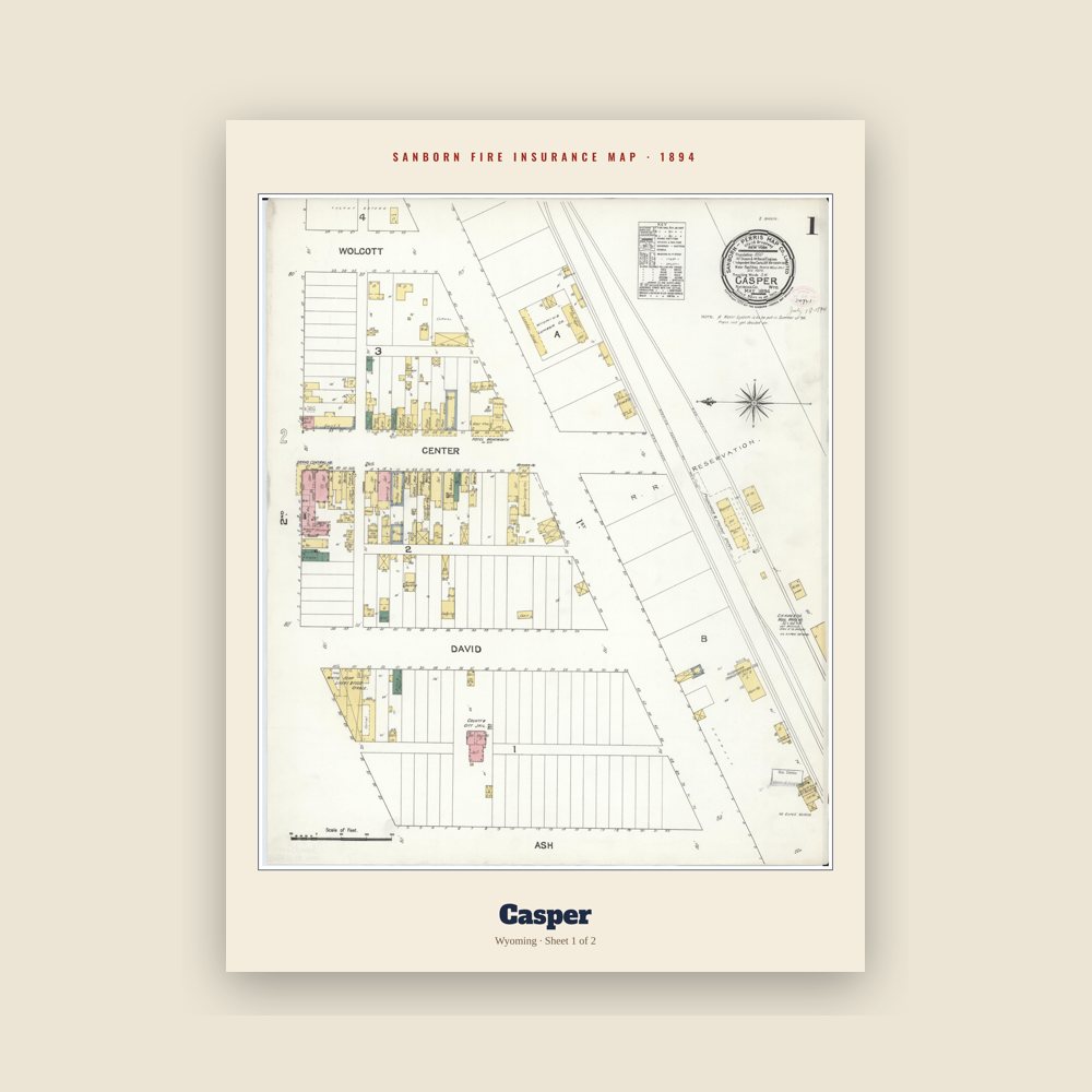 Casper Sanborn Map Print
