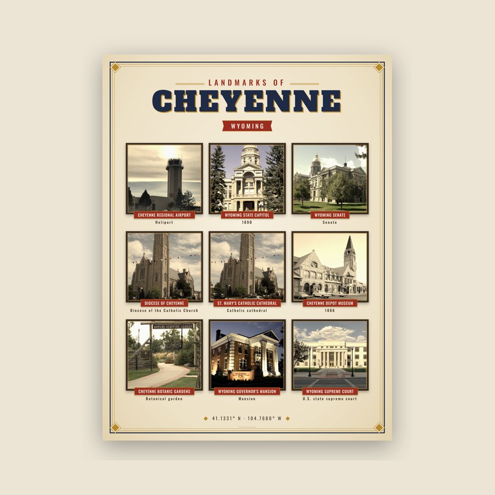 Cheyenne Landmarks Photo Poster