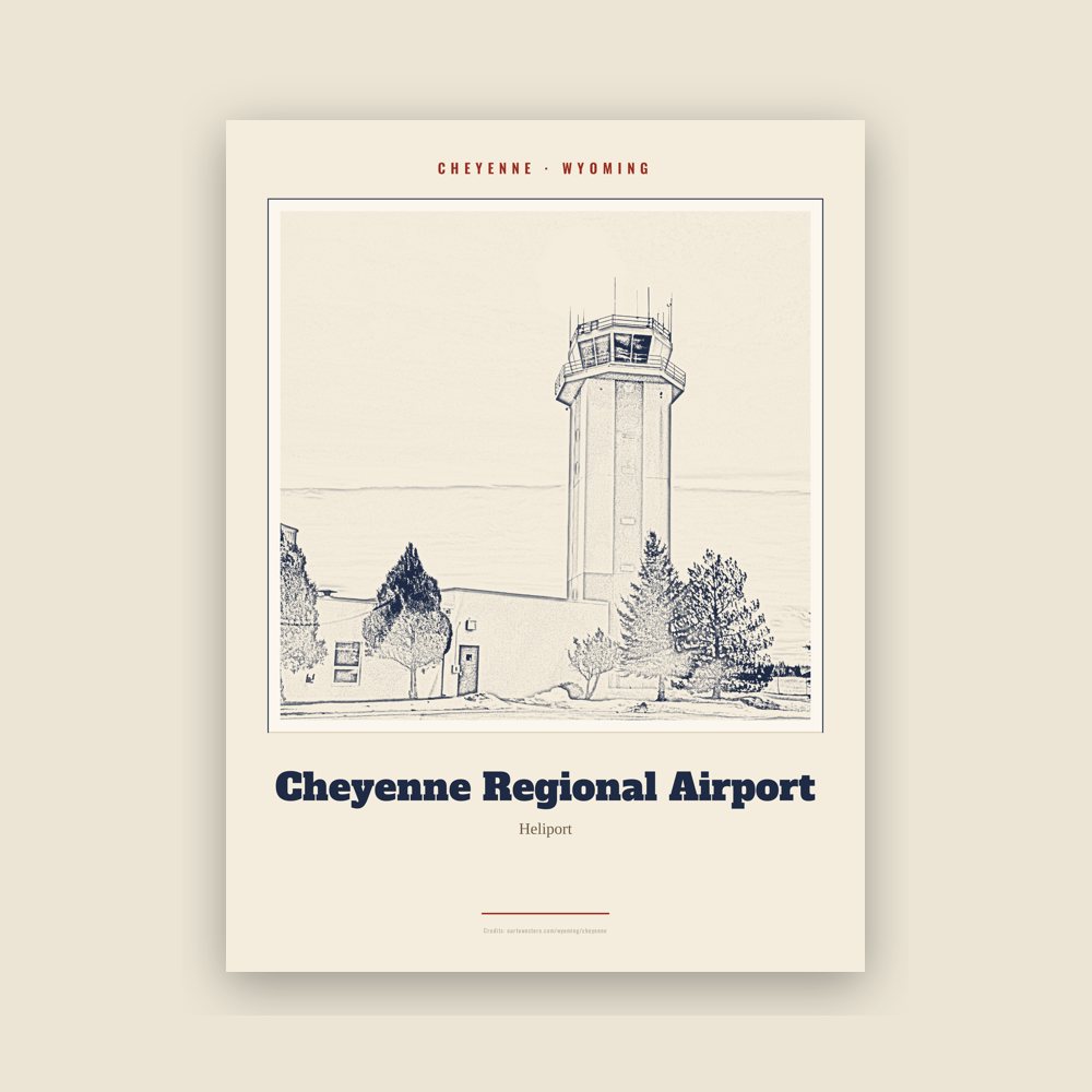 Cheyenne Cheyenne Regional Airport Landmark Print