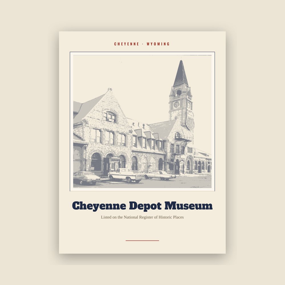 Cheyenne Cheyenne Depot Museum Landmark Print