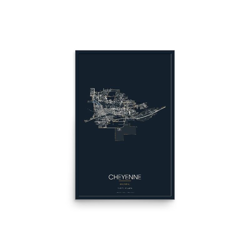 Cheyenne Street Map Poster · Midnight
