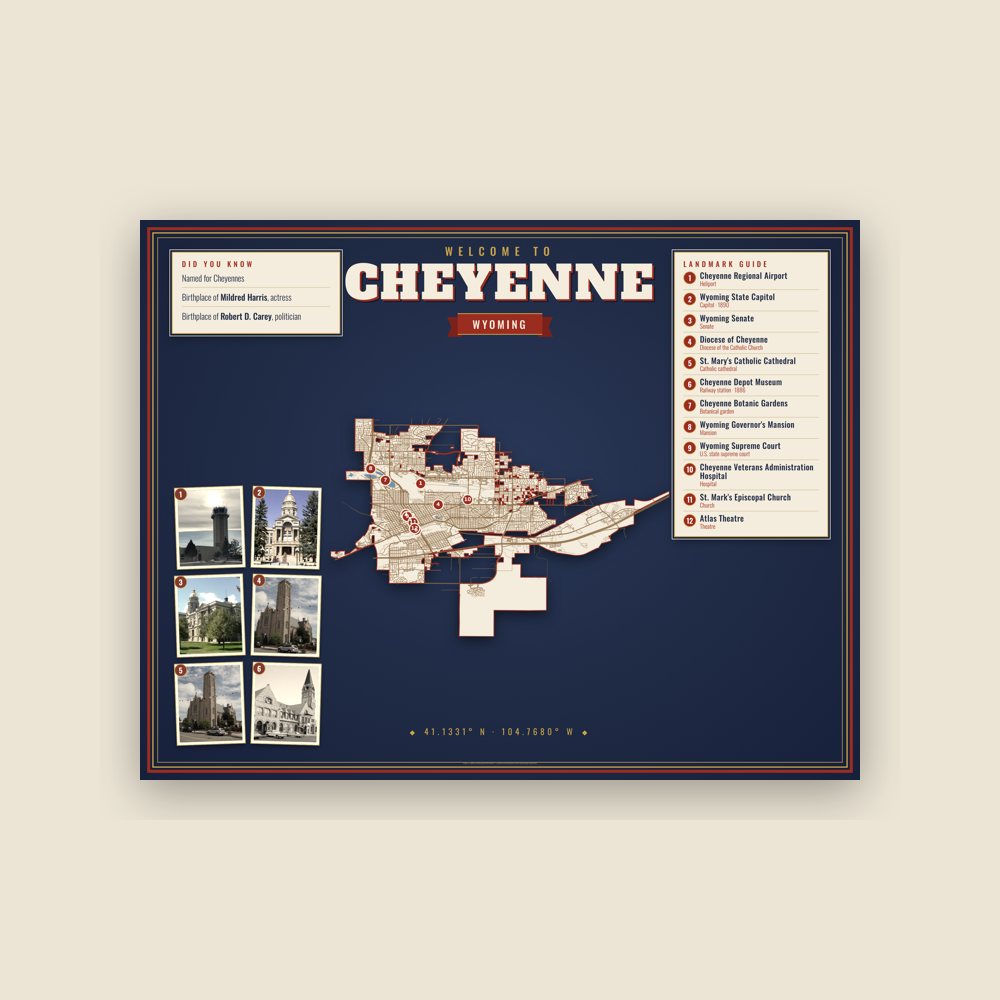 Cheyenne Map Placemat