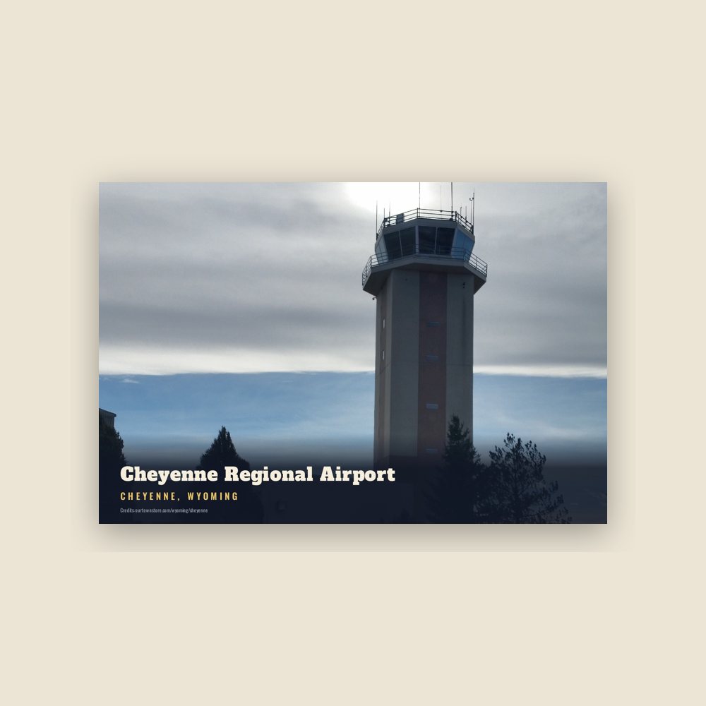 Cheyenne Cheyenne Regional Airport Postcard